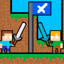 play Friends Battle Swords Drawn